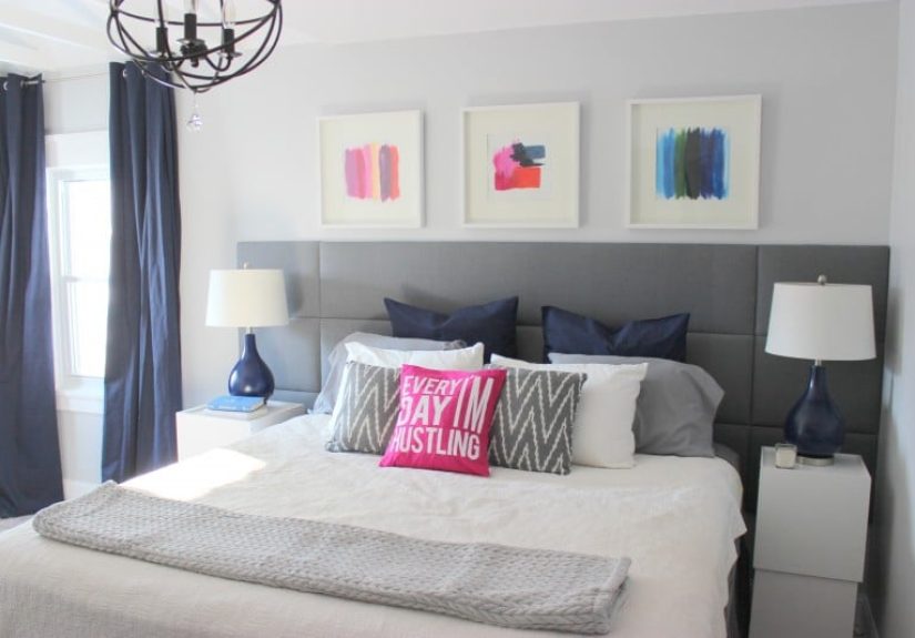 DIY Tufted Panel Headboard