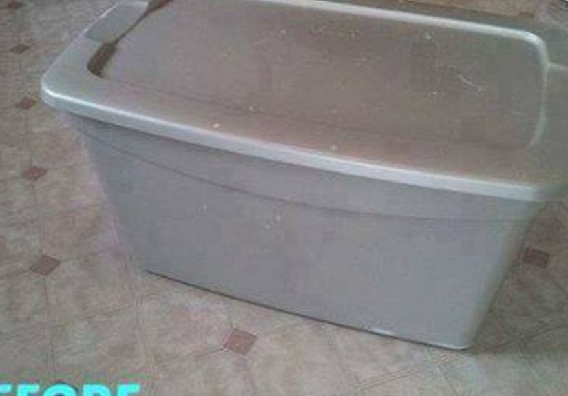 Storage Bin to Toy Box Makeover