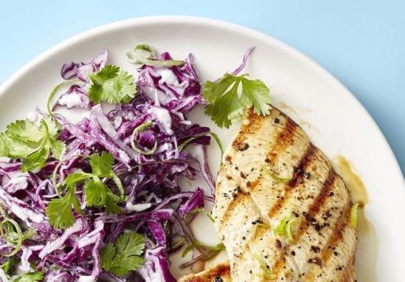 Best Grilled Chicken with Coconut-Lime Slaw Recipe - How to Make Grilled Chicken with Coconut-Lime Slaw