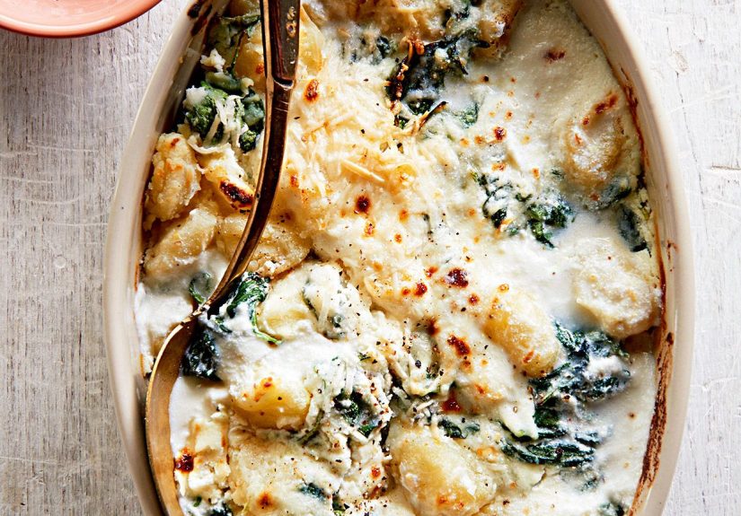 Cheesy Baked Gnocchi with Kale Recipe