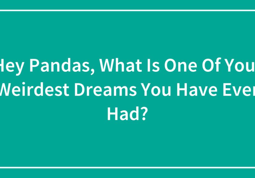 Hey Pandas, What Is One Of Your Weirdest Dreams You Have Ever Had?