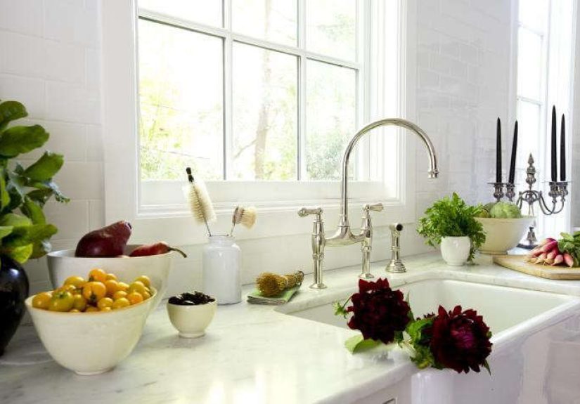 Rohl U.4719L-EB-2 English Bronze Perrin and Rowe Bridge Kitchen Faucet with Side Spray