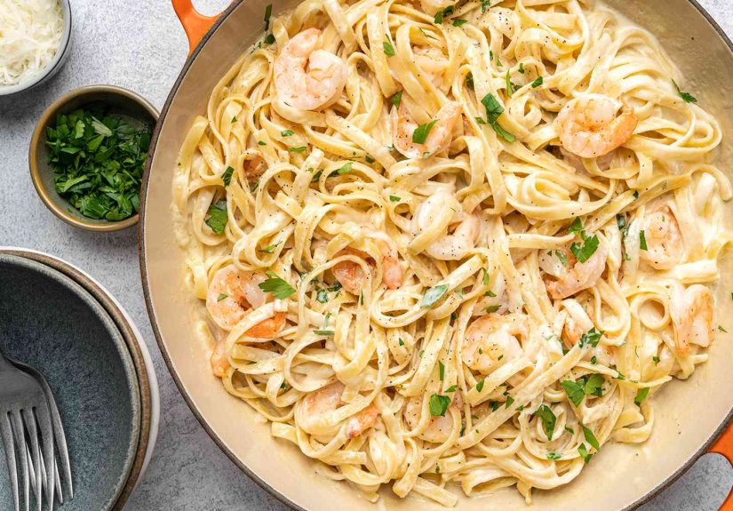 Shrimp Fettuccine Alfredo Recipe
