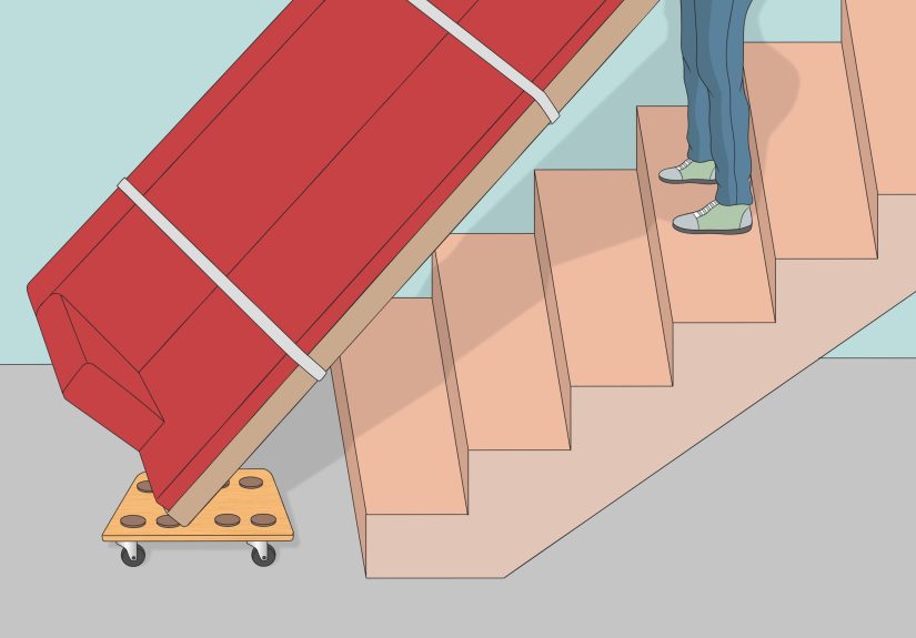 How to Move a Sofa Bed Up or Down Stairs: 9 Steps