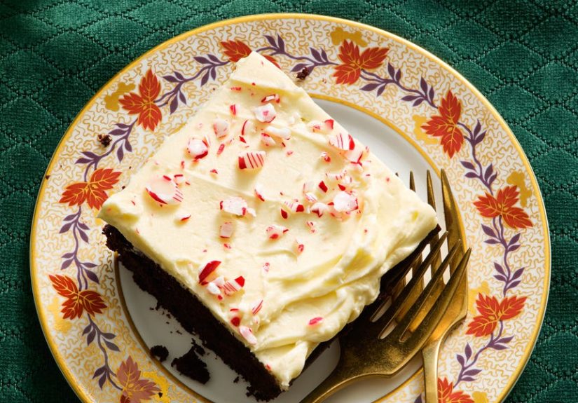 Peppermint Frosted Sheet Cake Recipe