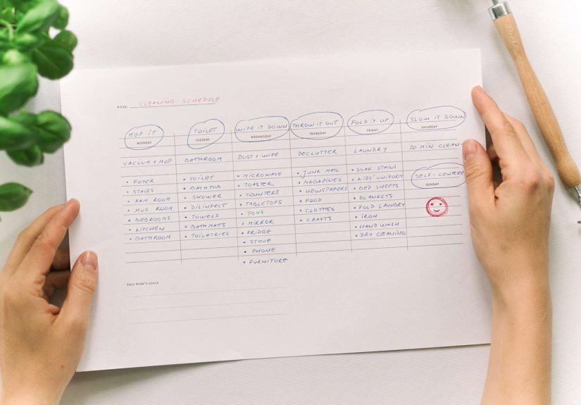 A Realistic Weekly Cleaning Schedule to Get You Started