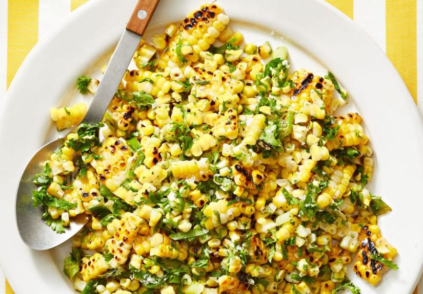 Best Grilled Lemon-Lime Corn Salad Recipe - How To Make Grilled Lemon-Lime Corn Salad