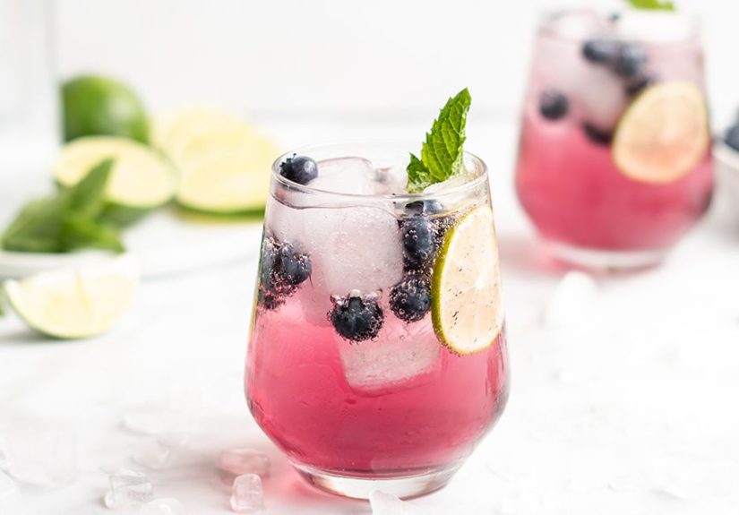 Blueberry Lime Mint Fizz