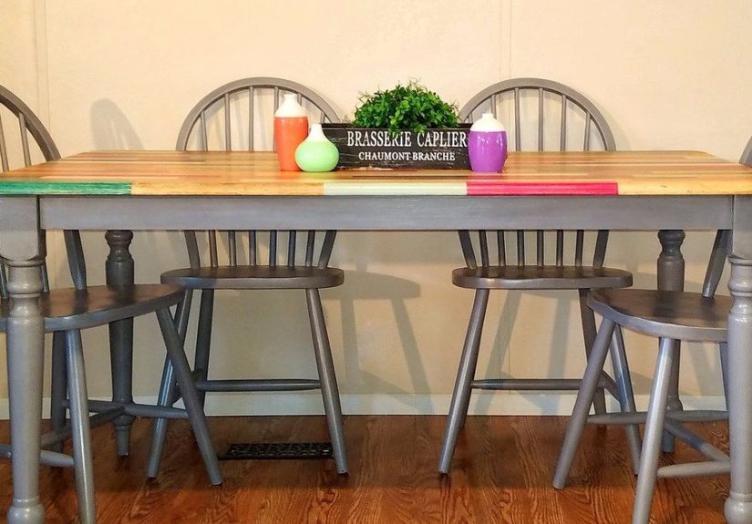 Color Block Kitchen Table