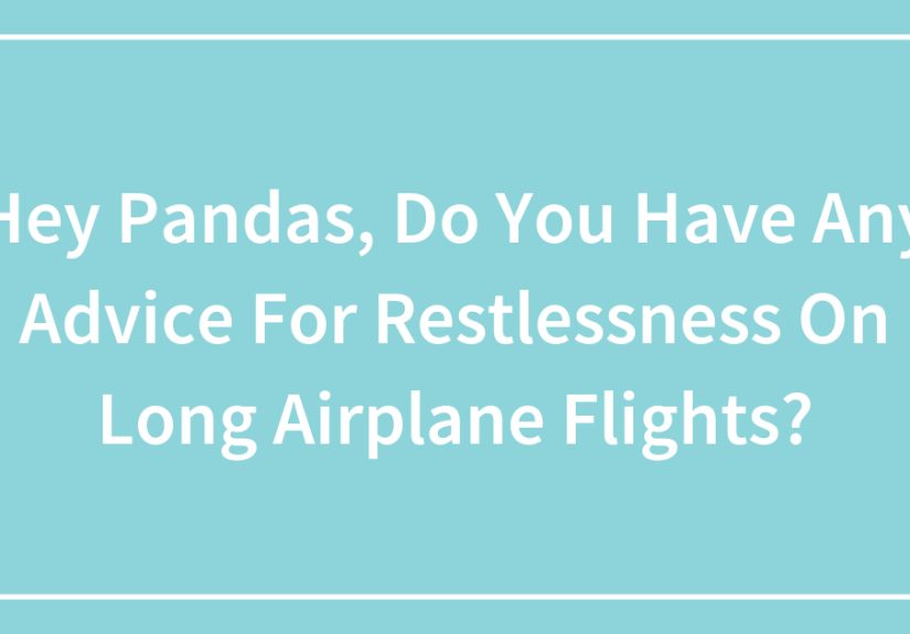 Hey Pandas, Do You Have Any Advice For Restlessness On Long Airplane Flights?