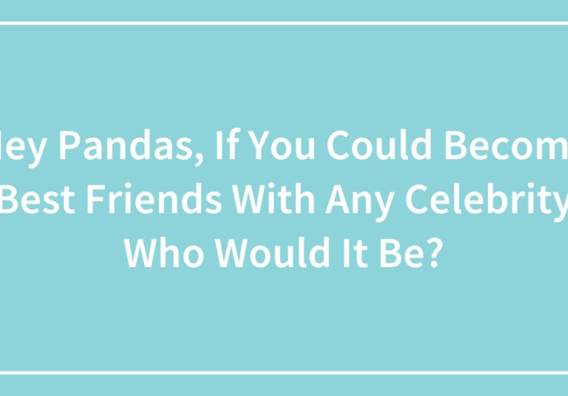 Hey Pandas, If You Could Become Best Friends With Any Celebrity Who Would It Be?