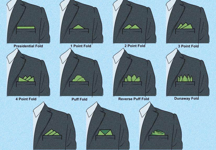 How to Fold a Handkerchief For a Suit Jacket: 11 Ways
