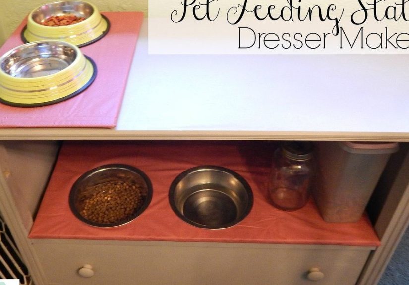 How to Make DIY Pet Feeding Station (Dresser Makeover)