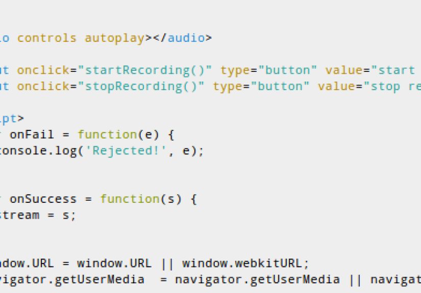 Recording Audio With Chrome Using HTML5