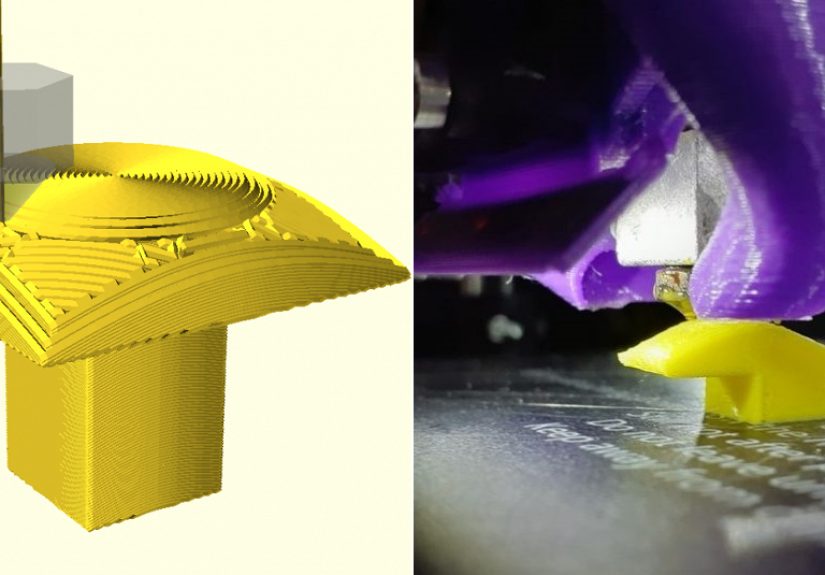3D Printing 90° Overhangs With Non-Planar Slicing