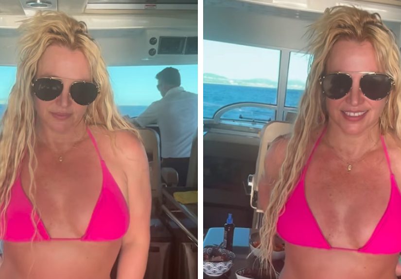 Britney Spears Stuns In Boat Video Removing Pink Bikini Top As Fan Concern Grows