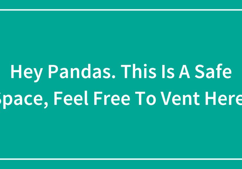 Hey Pandas. This Is A Safe Space, Feel Free To Vent Here.
