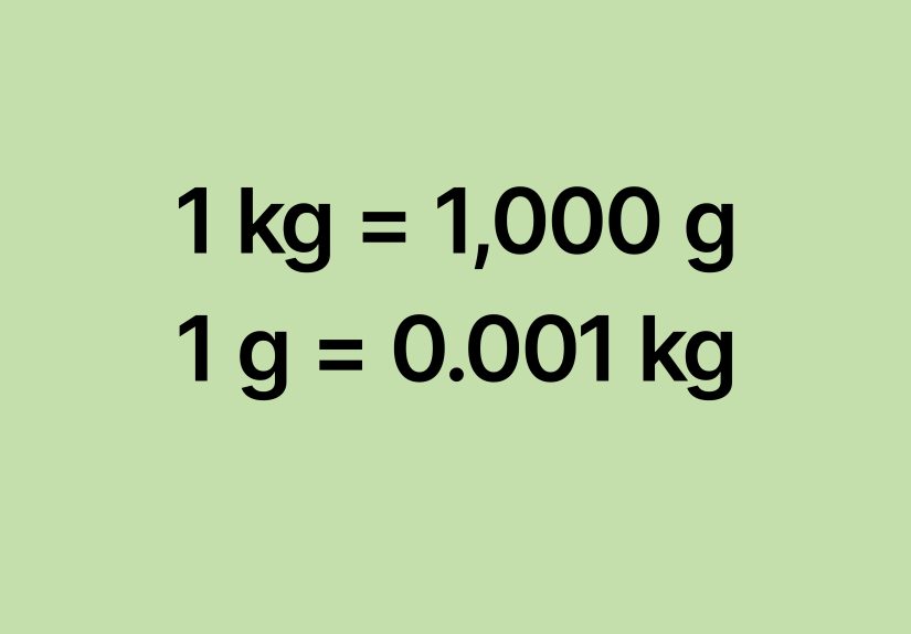 How to Convert Grams to Kilograms: Formula and Examples