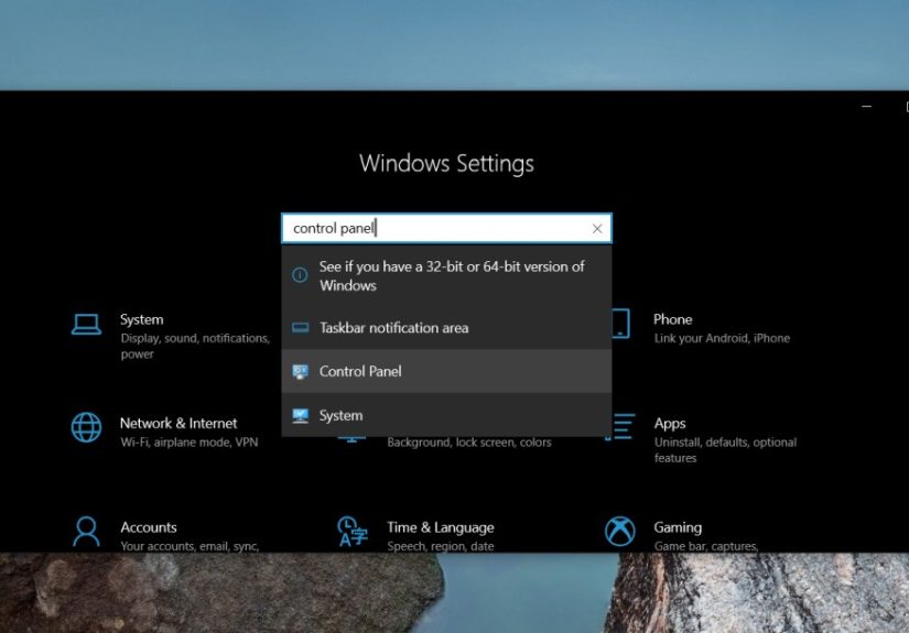 How to Open the Control Panel on Windows 10
