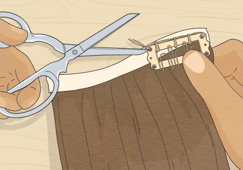 How to Sew Hair Extensions to a Clip: 11 Steps