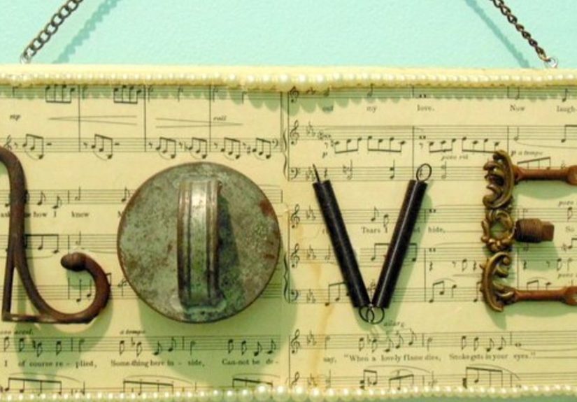 Repurposed Junk Love Sign